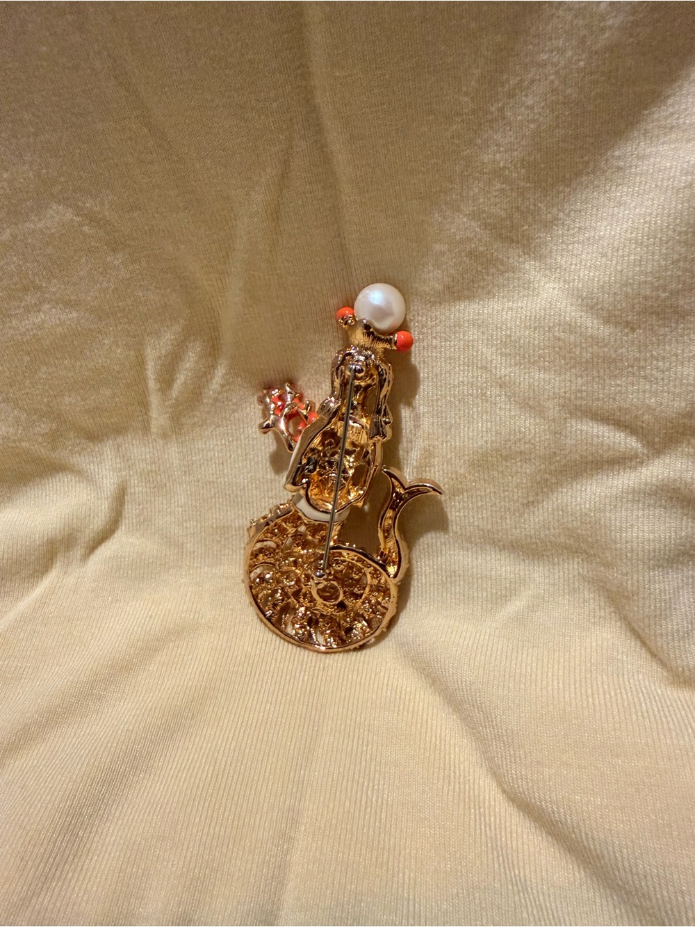 Vintage 1990 Hutton Wilkinson Mermaid Brooch - Picture 2 of 4